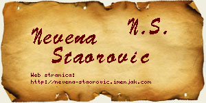 Nevena Staorović vizit kartica
